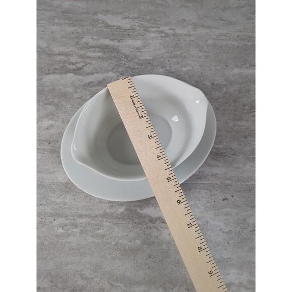 Noritake Gravy Boat Snowville With Attached‎ Under Plate - Picture 8 of 8